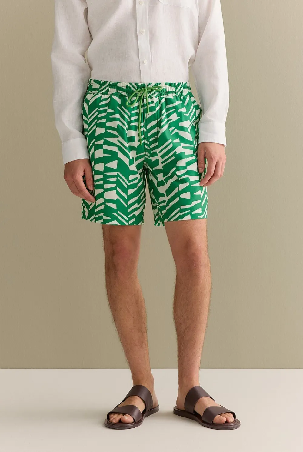 Shorts>Trenery Abstract Geo Swim Short BilliardGreen