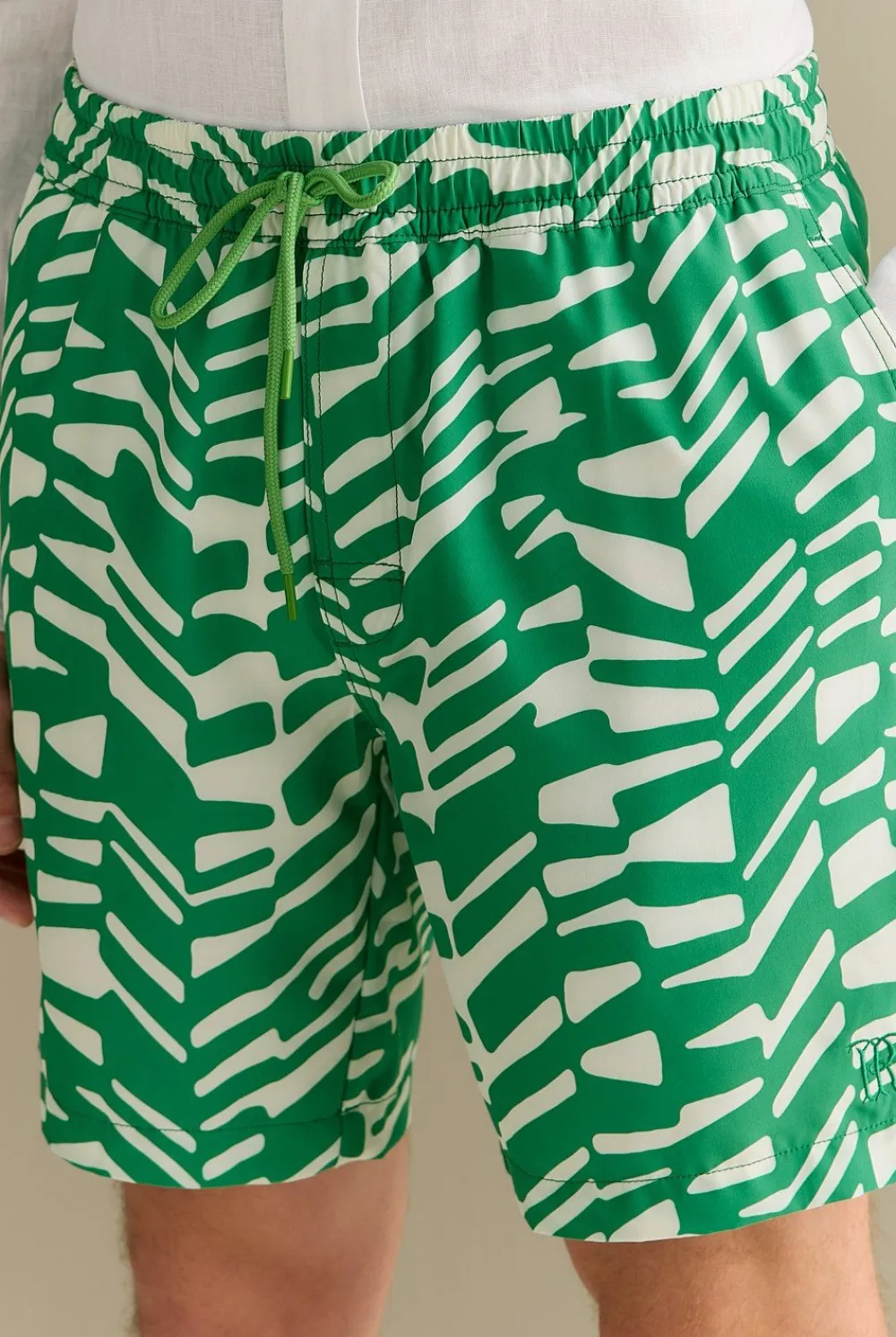 Shorts>Trenery Abstract Geo Swim Short BilliardGreen
