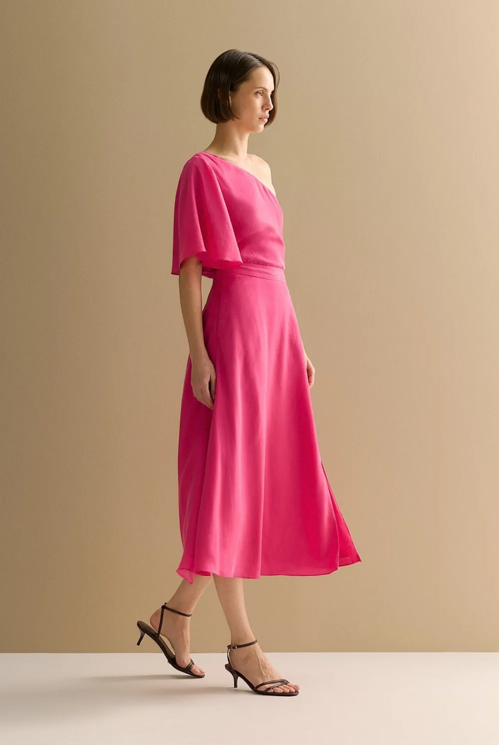 Skirts>Trenery A-Line Split Detail Skirt Fuchsia