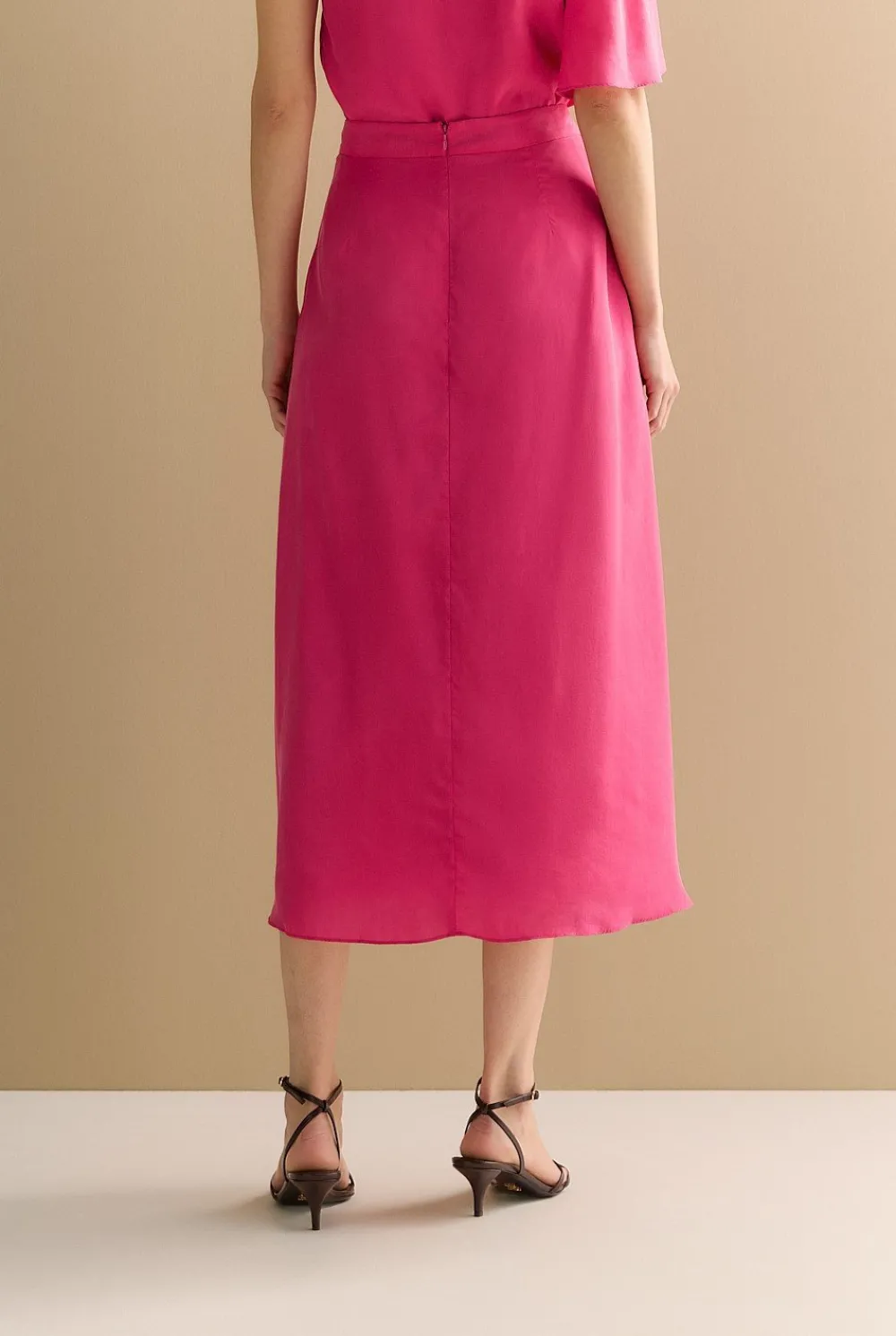 Skirts>Trenery A-Line Split Detail Skirt Fuchsia
