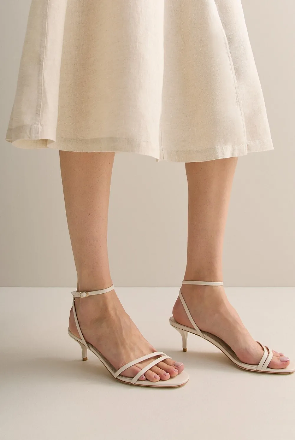 Heels & Wedges|Occasion Dresses & Outfits>Trenery Aubrey Kitten Heel Oyster