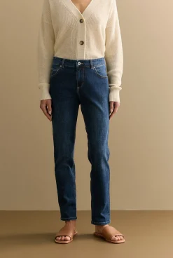 Pants|Denim & Jeans>Trenery Australian Cotton Blend Boyfriend Jean WashedIndigo