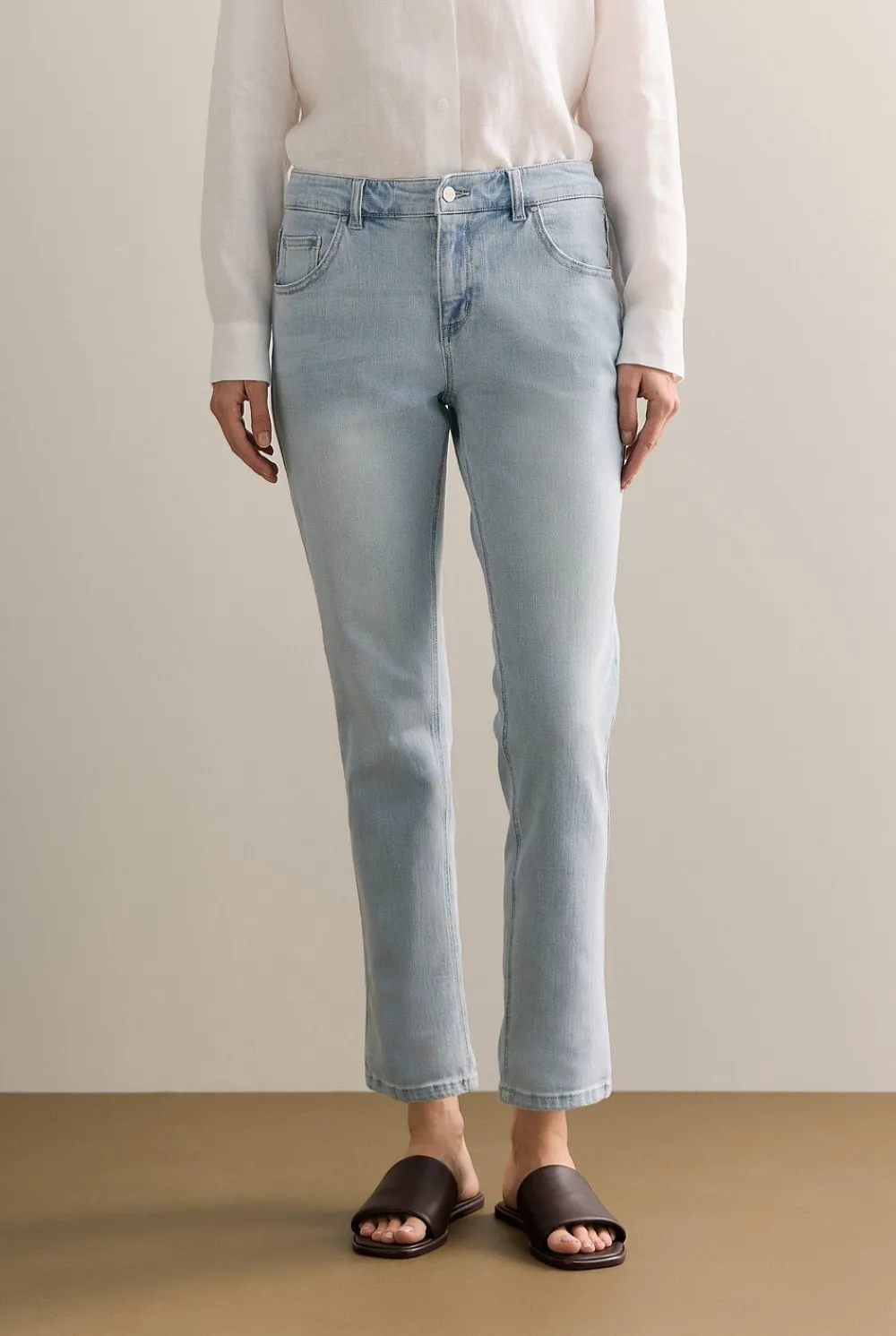 Denim & Jeans>Trenery Australian Cotton Blend Boyfriend Jean LightWash