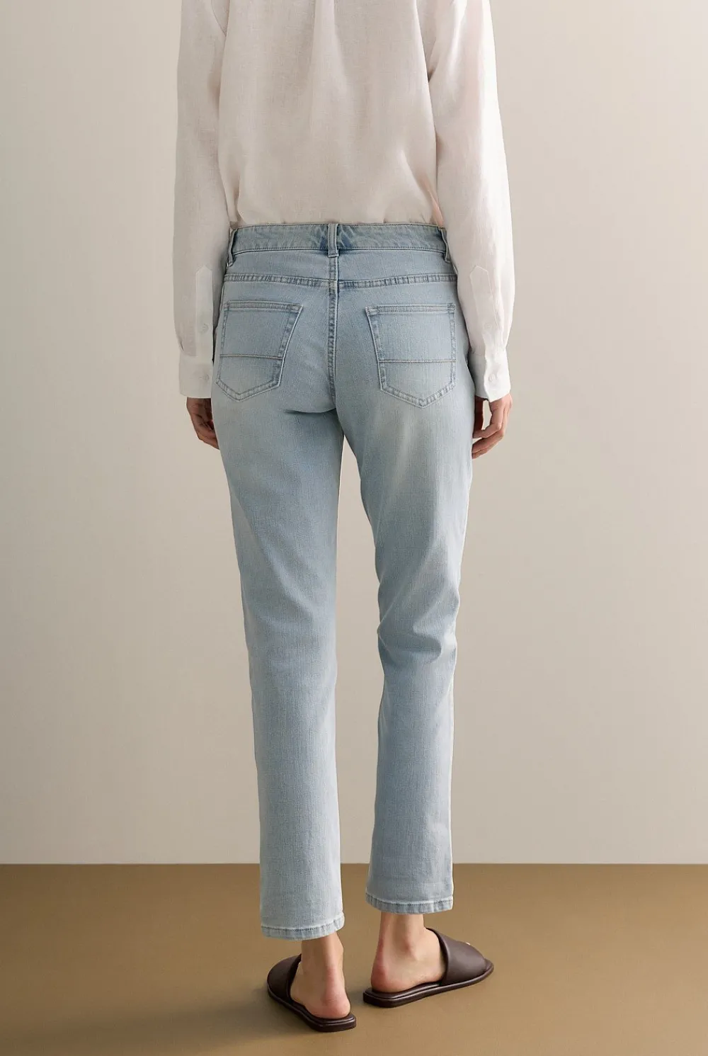Denim & Jeans>Trenery Australian Cotton Blend Boyfriend Jean LightWash