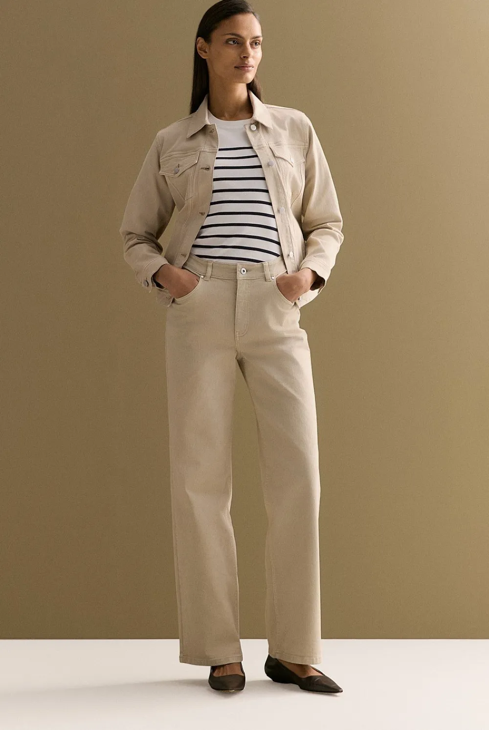 T-shirts & Tops>Trenery Australian Cotton Breton Stripe Half Sleeve T-shirt NightSky