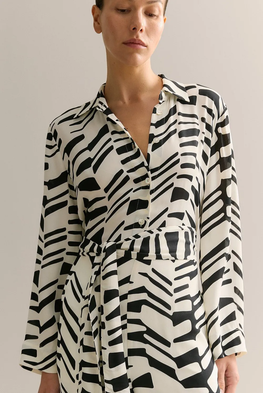 Dresses>Trenery Bold Geo Belted Wide Leg Jumpsuit BlackMulti
