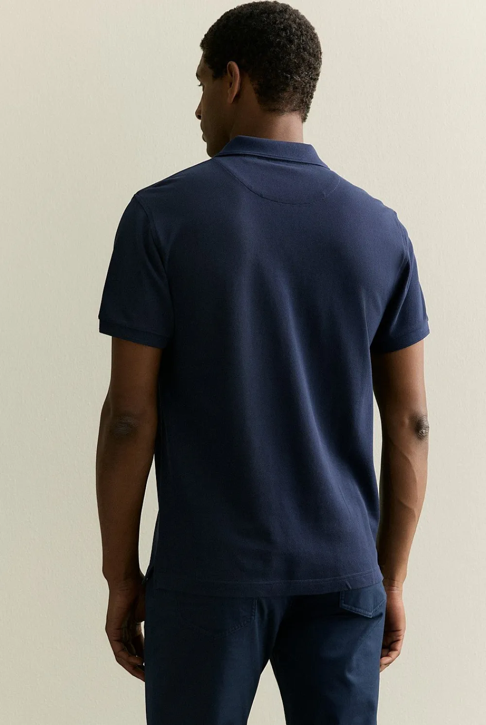 T-shirts|Polo Shirts>Trenery Classic Pique Monogram Polo Navy