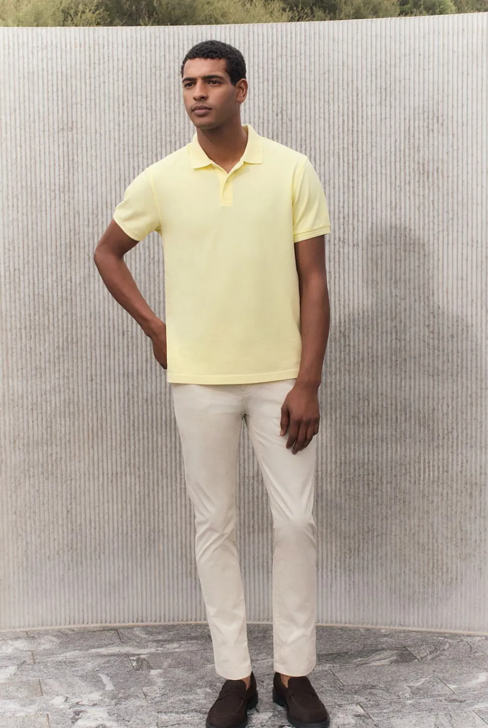 Polo Shirts|Polo Shirts>Trenery Classic Pique Monogram Polo Sorbet