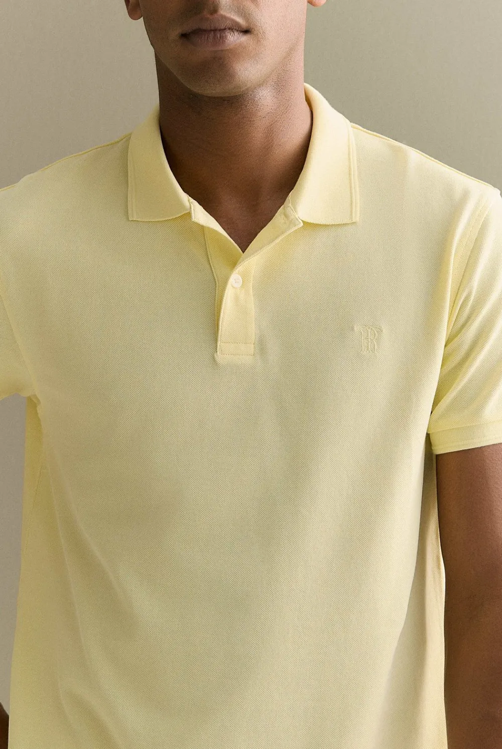 Polo Shirts|Polo Shirts>Trenery Classic Pique Monogram Polo Sorbet