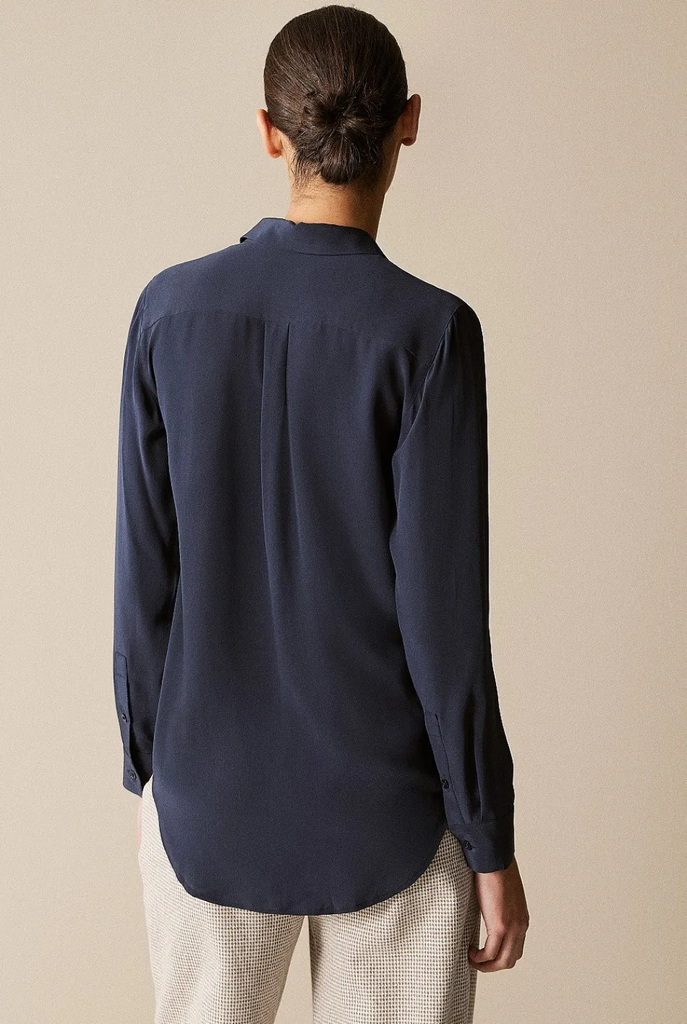 Shirts>Trenery Classic Silk Shirt NightSky