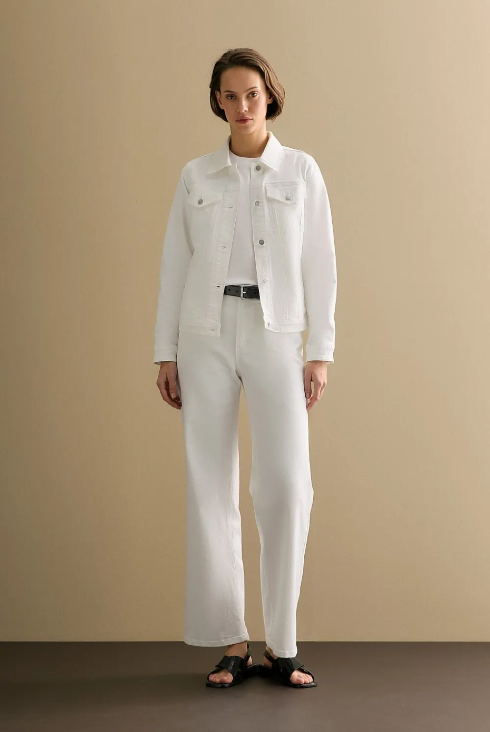 T-shirts & Tops>Trenery Cotton Interlock Raglan Flutter Sleeve T-shirt White