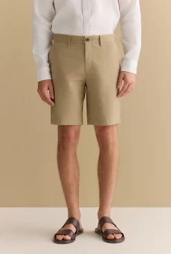 Shorts|Chino Shorts>Trenery Cotton Twill Chino Short Desert