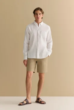 Shorts|Chino Shorts>Trenery Cotton Twill Chino Short Desert