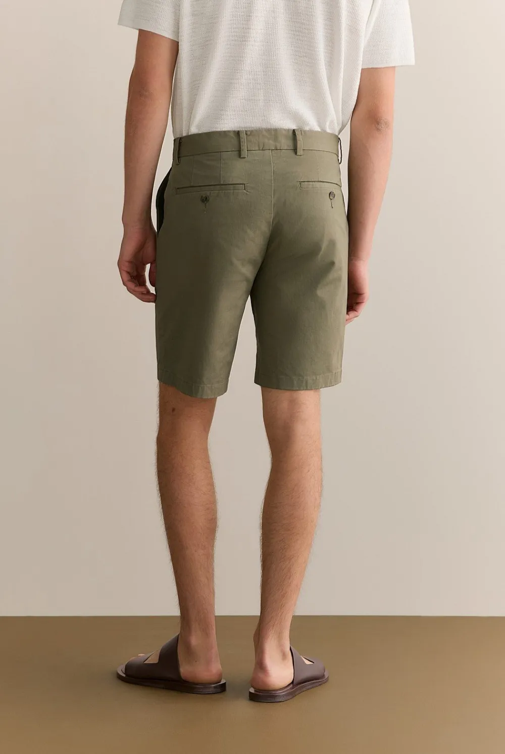 Shorts|Chino Shorts>Trenery Cotton Twill Chino Short HunterGreen