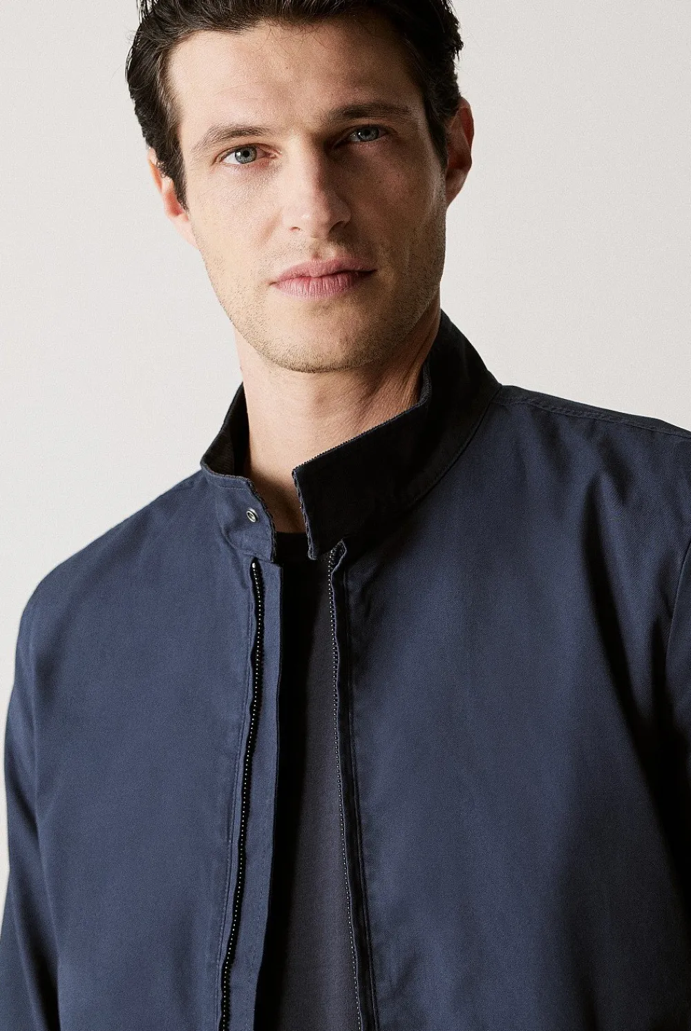 Outerwear>Trenery Cotton Twill Harrington Navy