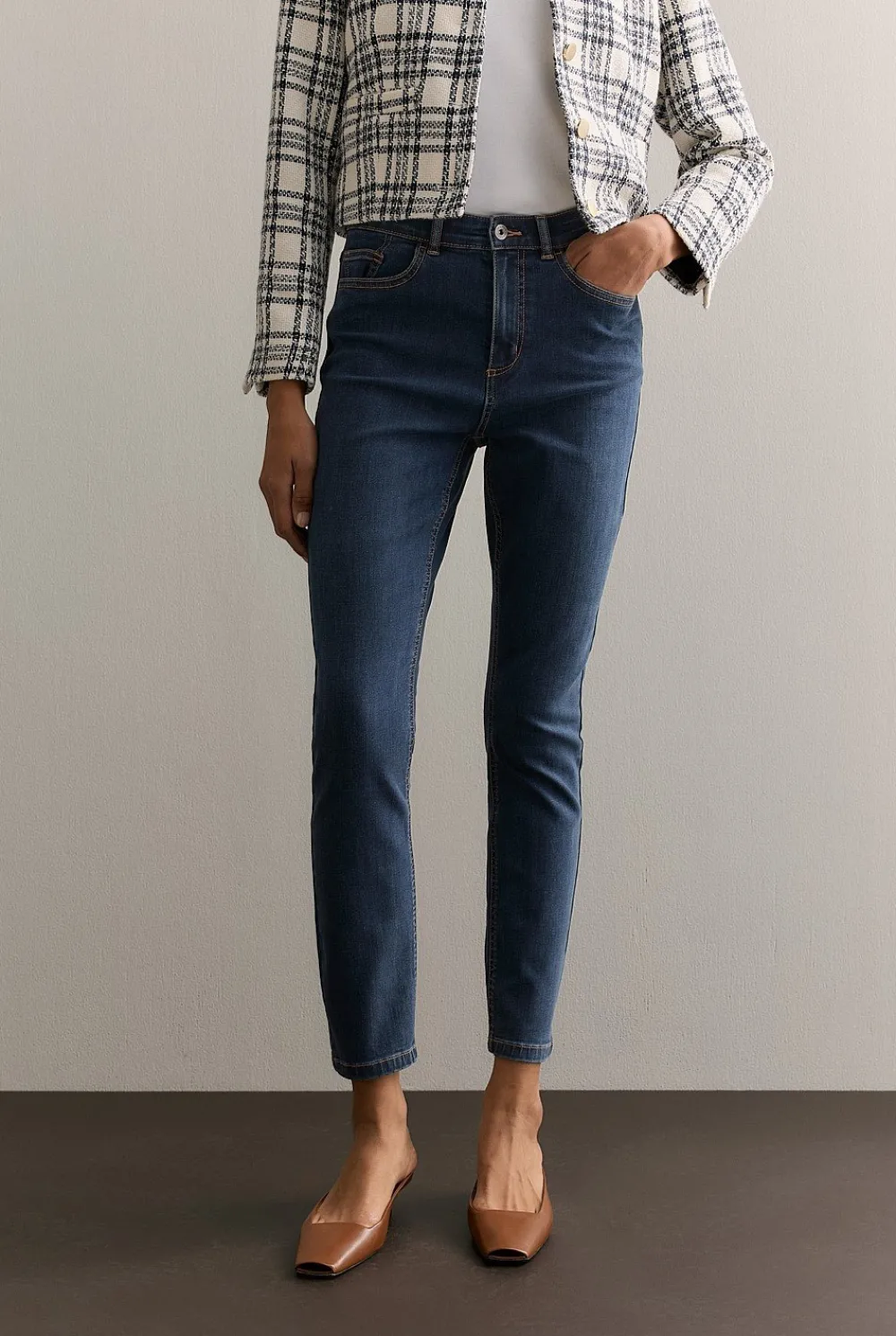 Denim & Jeans>Trenery Cropped Slim Jean WashedIndigo