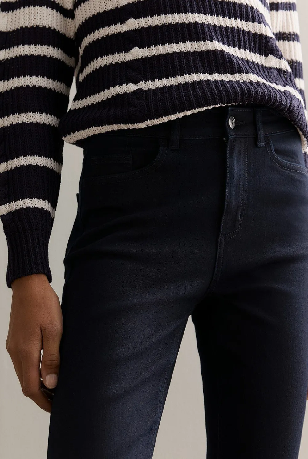 Denim & Jeans>Trenery Cropped Slim Jean BlueBlack