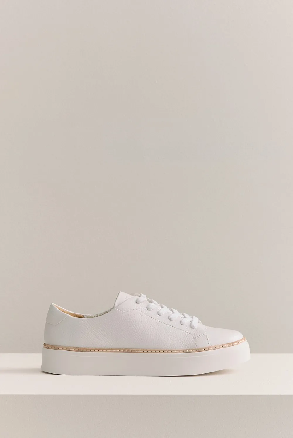 Sneakers>Trenery Emma Leather Sneaker White