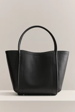 Handbags>Trenery Frankie Leather Tote Black