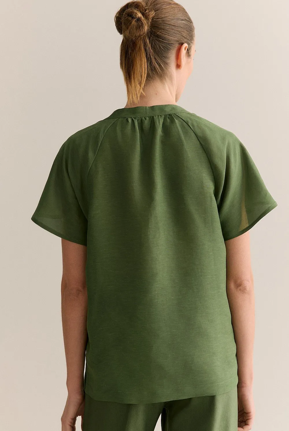 Shirts|Occasion Dresses & Outfits>Trenery Gather Detail Flutter Sleeve Blouse Ivy