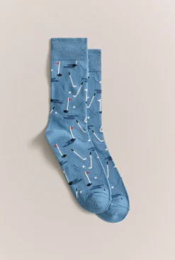 Socks>Trenery Golf Crew Sock ChambrayBlue