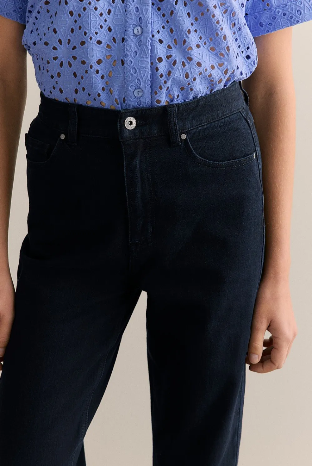 Pants>Trenery High Rise Straight Leg Jean BlueBlack