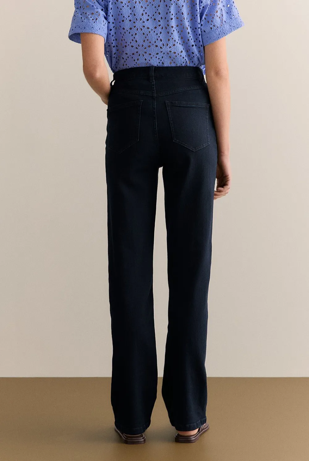 Pants>Trenery High Rise Straight Leg Jean BlueBlack
