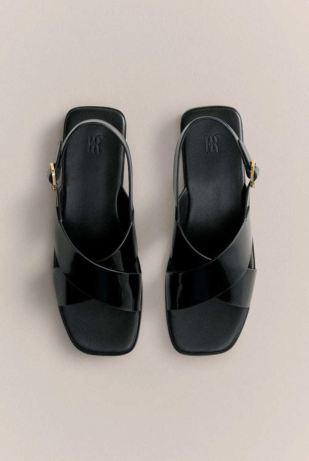 Sandals & Slides>Trenery Ingrid Cross Strap Sandal Black