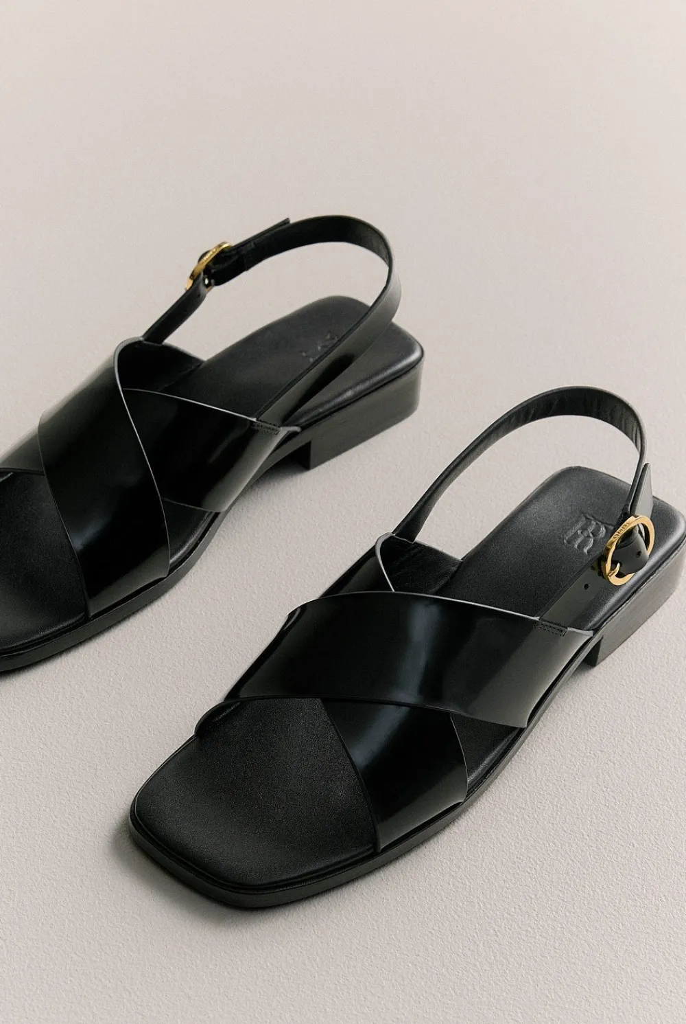 Sandals & Slides>Trenery Ingrid Cross Strap Sandal Black