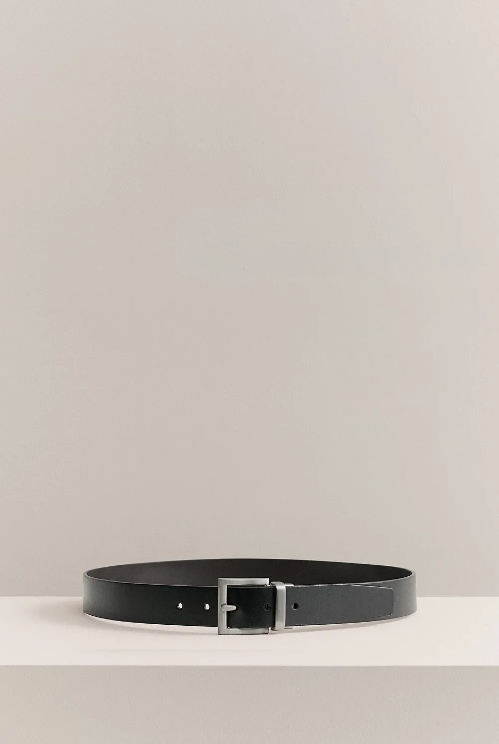 Belts>Trenery Leather Reversible Belt Black