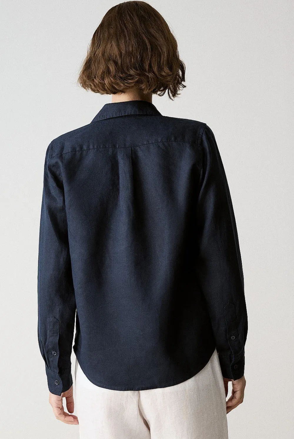 Shirts|The Linen Edit>Trenery Linen Classic Shirt NightSky