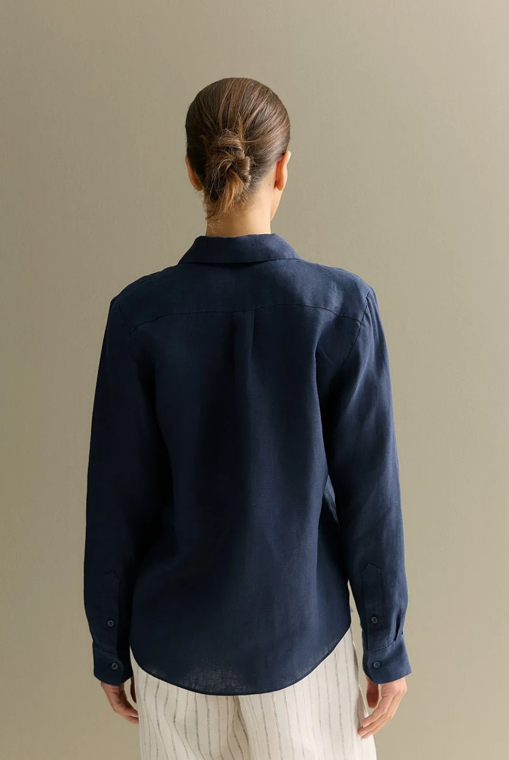 Shirts|The Linen Edit>Trenery Linen Classic Shirt Navy