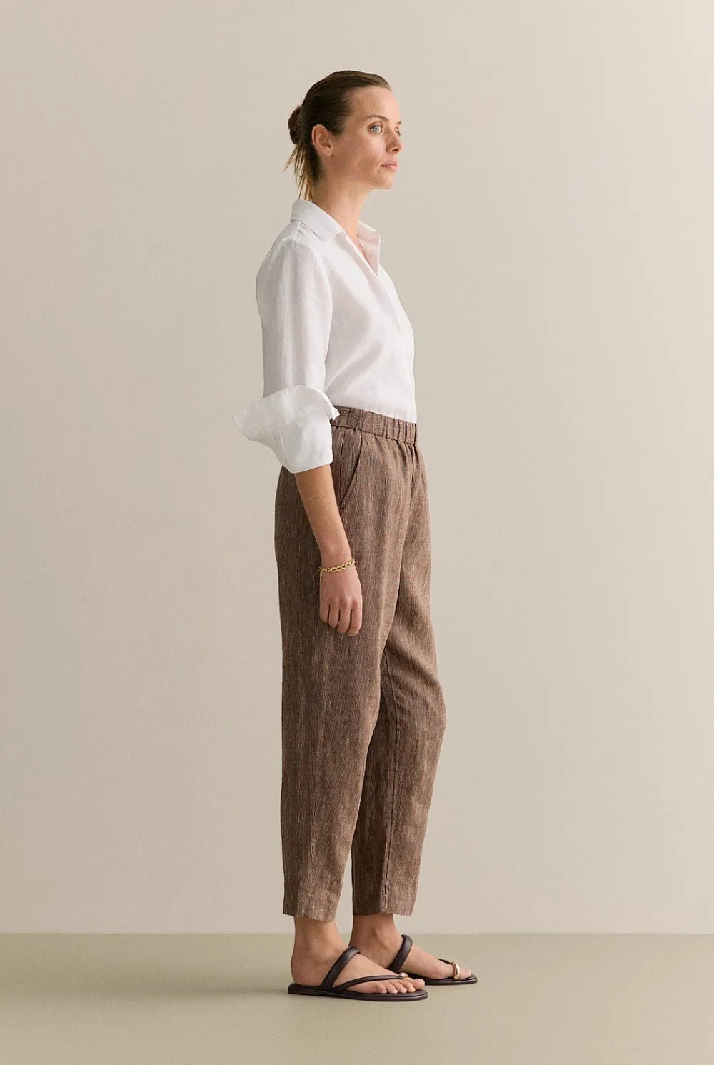 Shirts>Trenery Linen Classic Shirt White