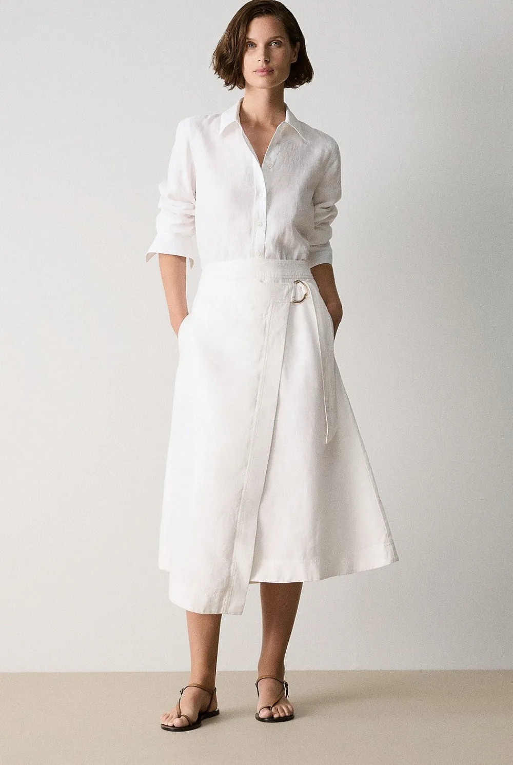 Shirts|The Linen Edit>Trenery Linen Classic Shirt White