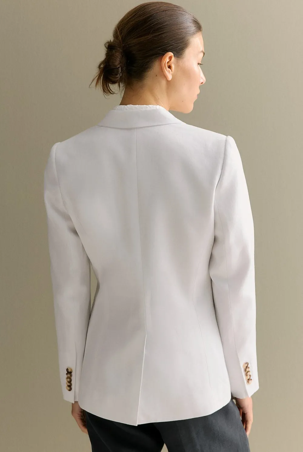 Outerwear|Occasion Dresses & Outfits>Trenery Linen Twill Single Breasted Blazer White