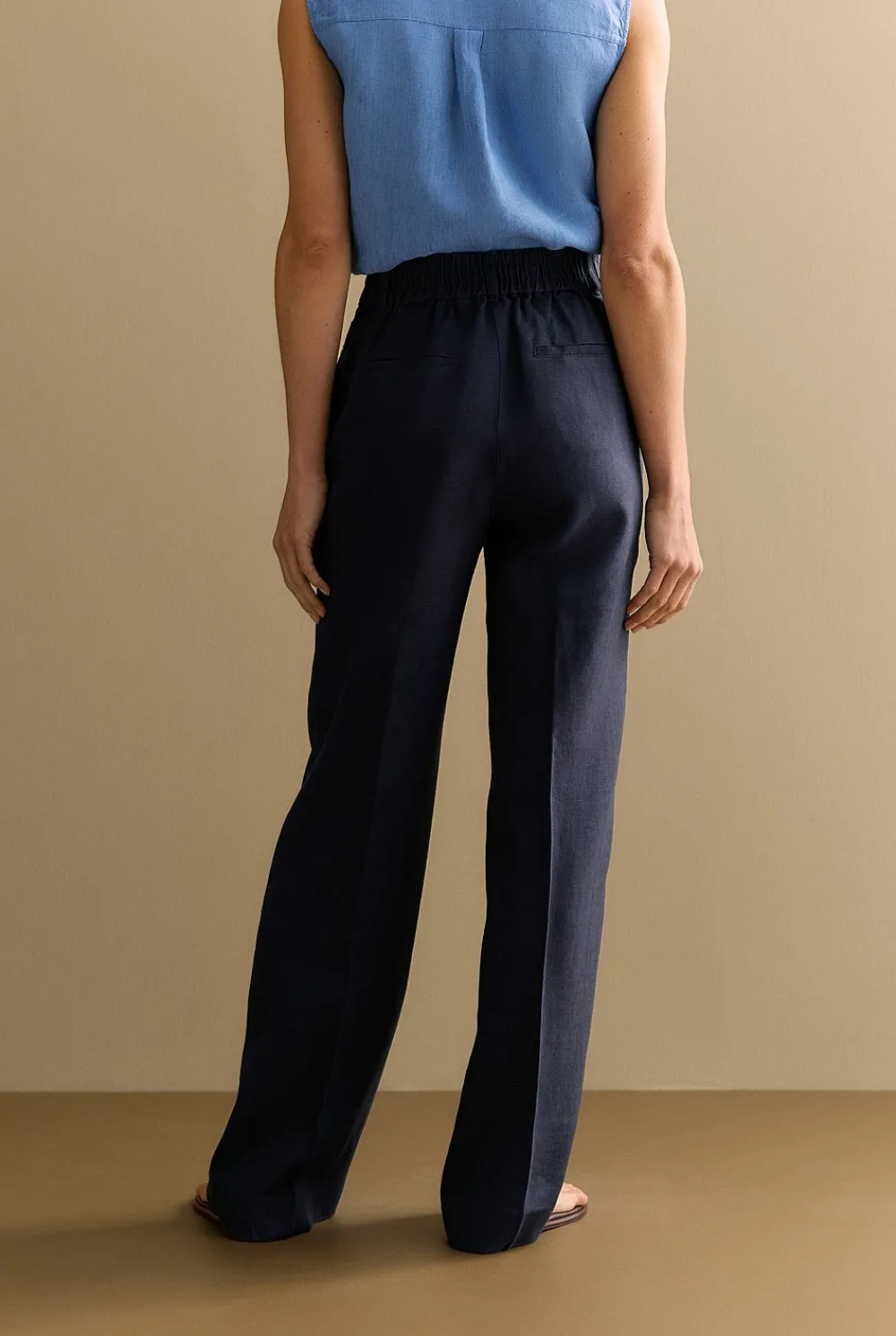 Pants|Occasion Dresses & Outfits>Trenery Linen Wide Leg Pant NightSky