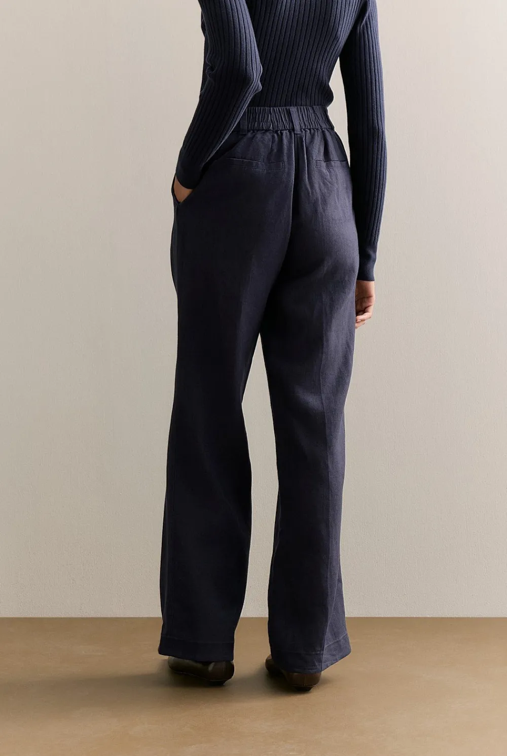 Pants|Occasion Dresses & Outfits>Trenery Linen Wide Leg Pant NightSky