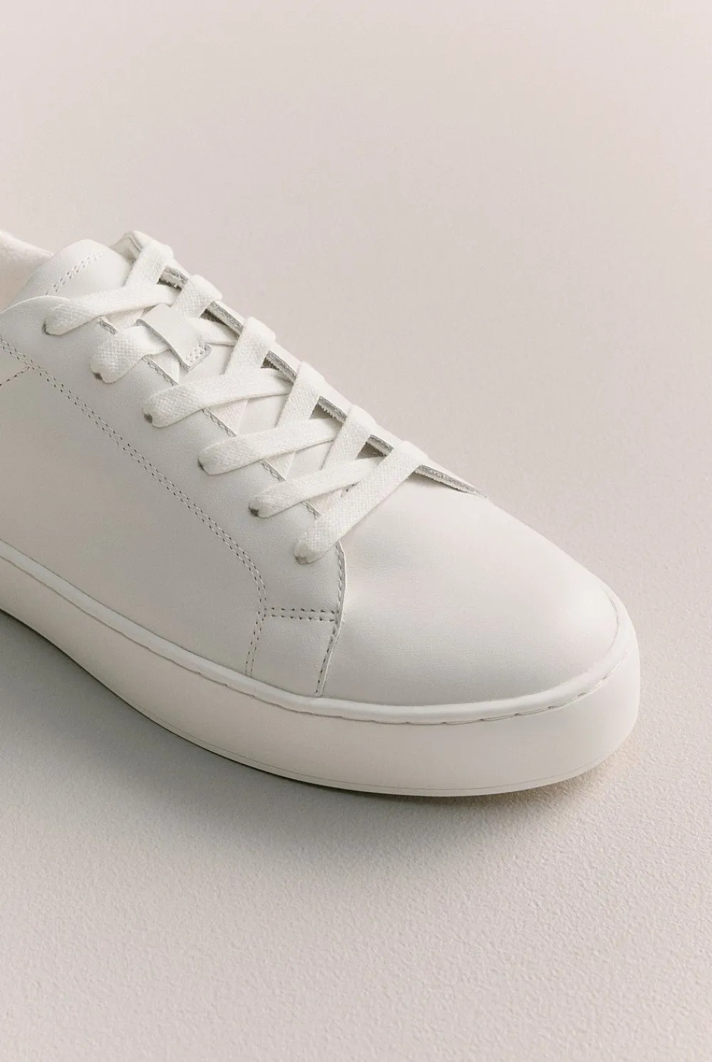 Sneakers>Trenery Lyons Leather Sneaker White