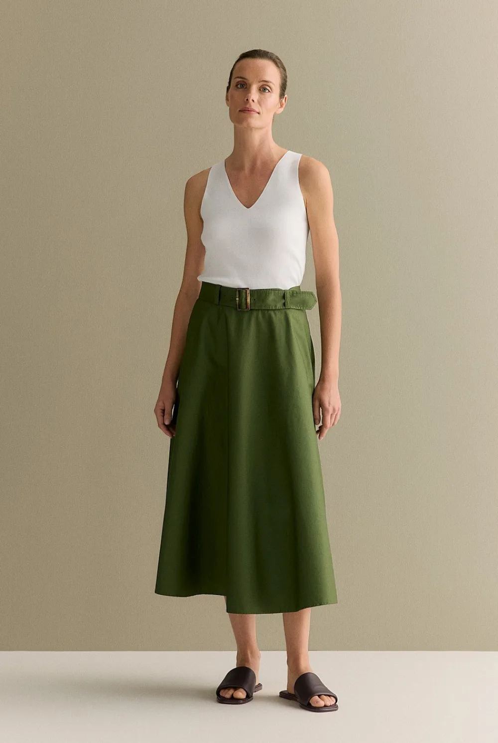 T-shirts & Tops|Knitwear>Trenery Mercerised V Neck Tank White