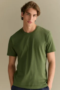 T-shirts|Organic Cotton T-shirts>Trenery Organically Grown Cotton Crew T-shirt Ivy