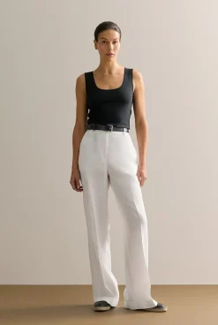 T-shirts & Tops>Trenery Organically Grown Cotton Tank Black
