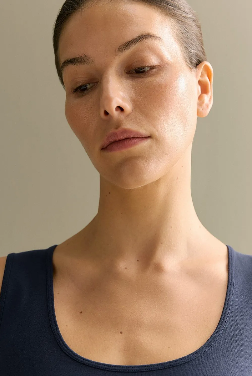 T-shirts & Tops>Trenery Organically Grown Cotton Tank NightSky