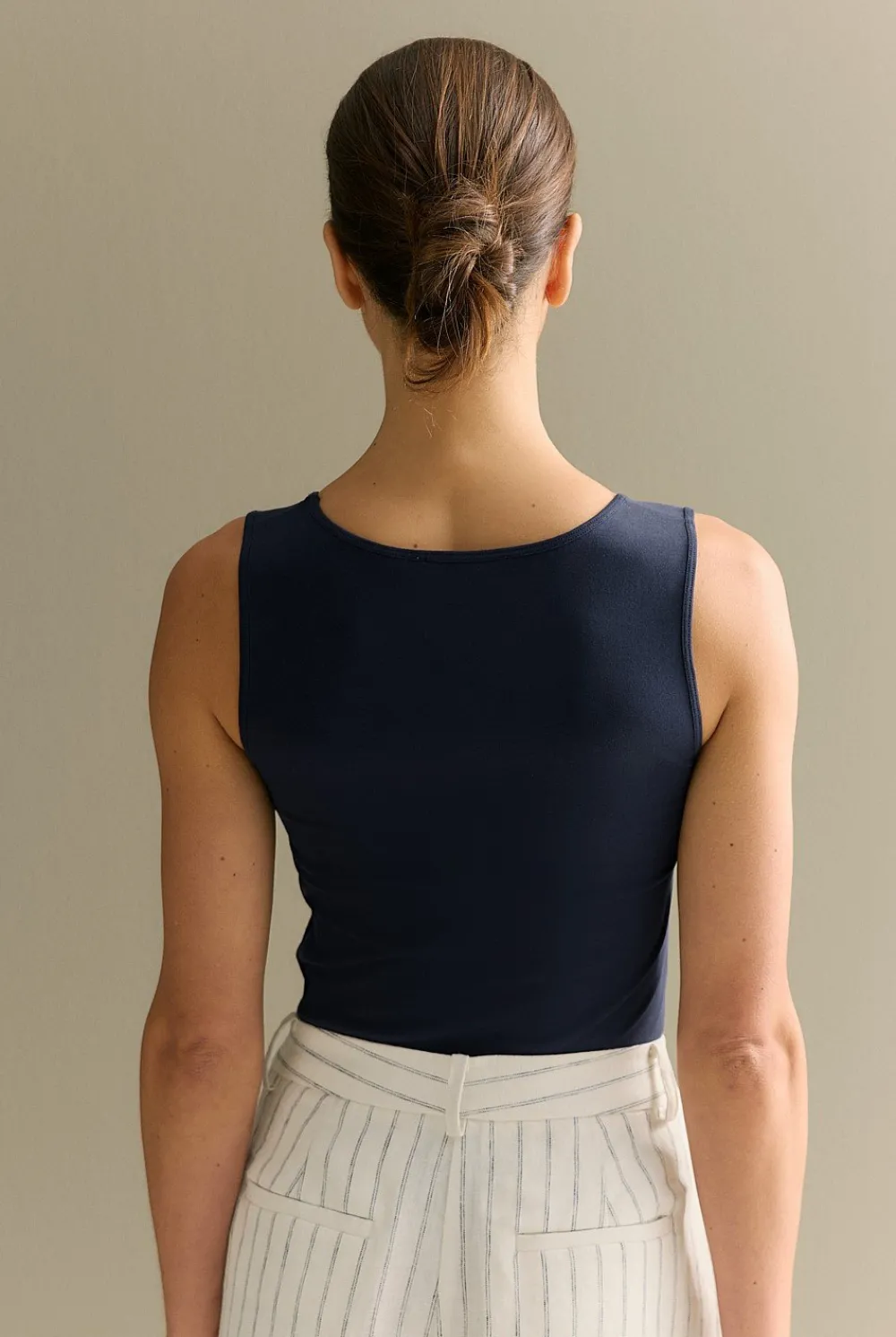 T-shirts & Tops>Trenery Organically Grown Cotton Tank NightSky