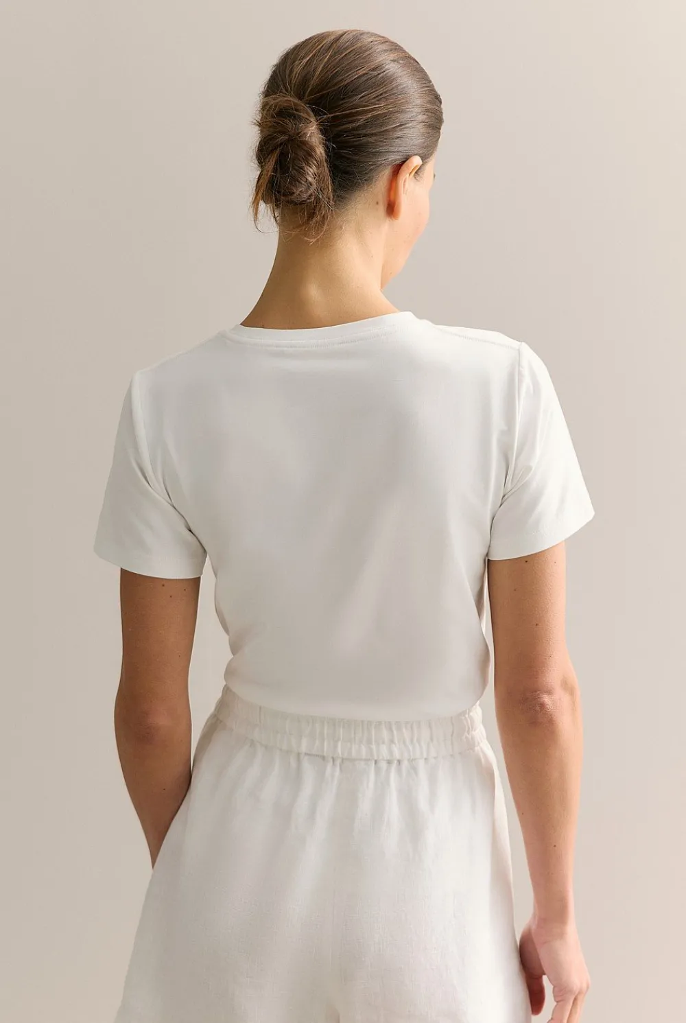 T-shirts & Tops>Trenery Organically Grown Cotton T-Shirt White