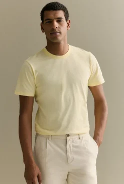 Organic Cotton T-shirts>Trenery Organically Grown Cotton Crew T-Shirt Sorbet