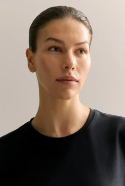 T-shirts & Tops>Trenery Organically Grown Cotton T-Shirt Black