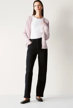 T-shirts & Tops>Trenery Organically Grown Cotton Long Sleeve Crew T-Shirt White