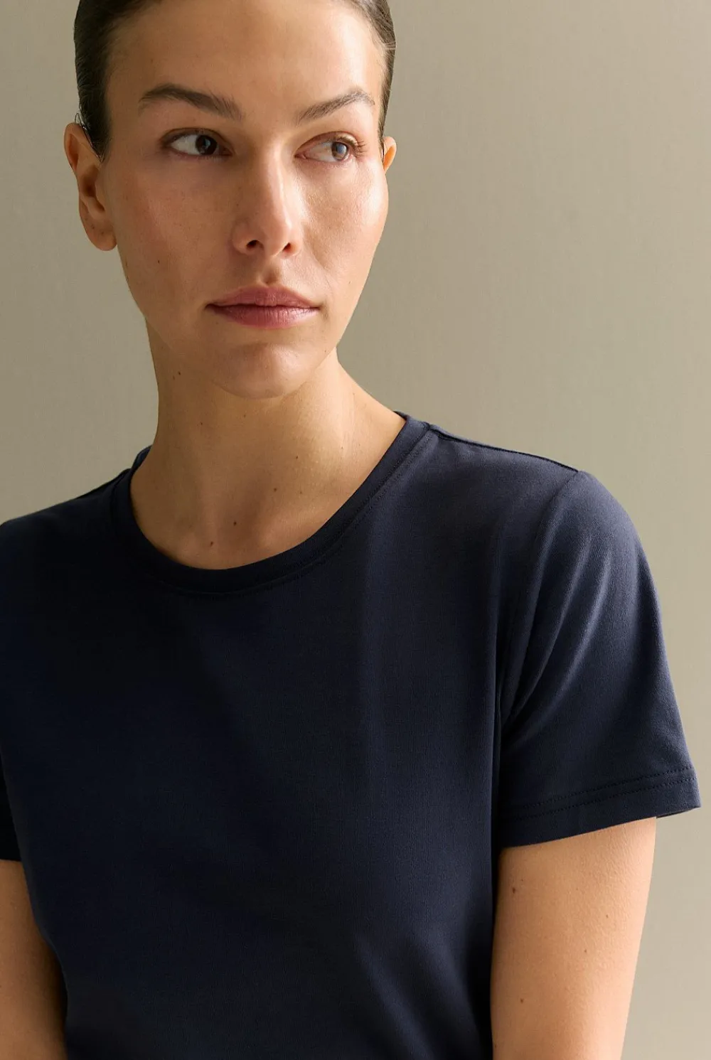 T-shirts & Tops>Trenery Organically Grown Cotton T-Shirt NightSky