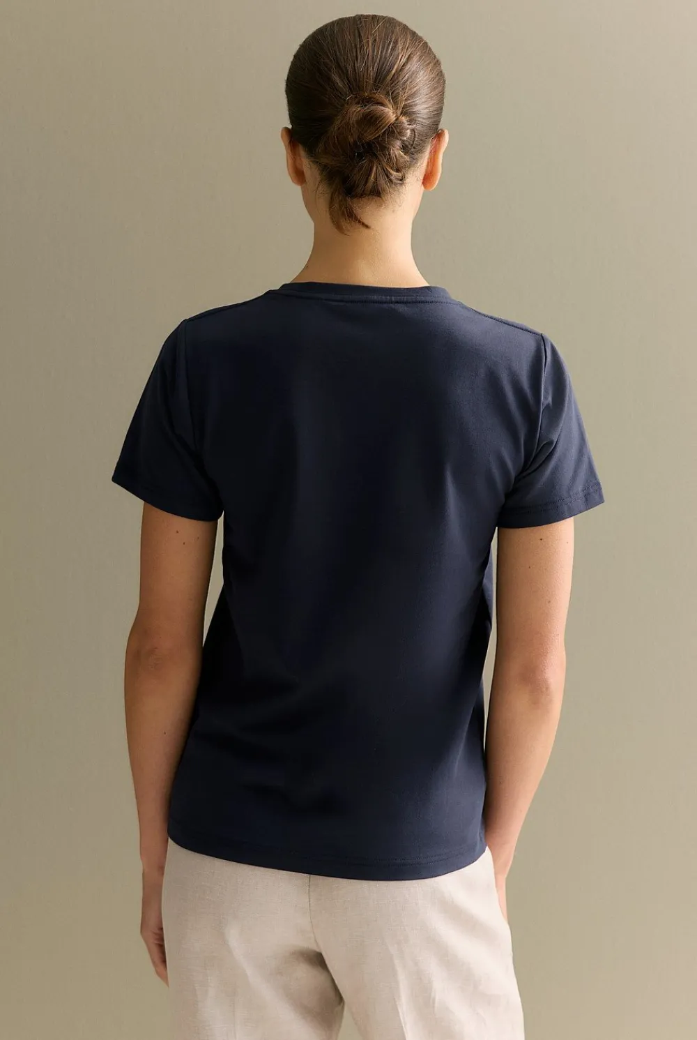 T-shirts & Tops>Trenery Organically Grown Cotton T-Shirt NightSky