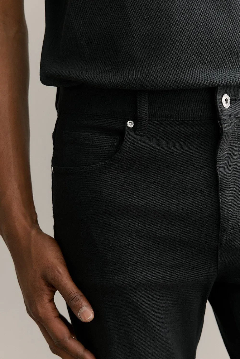 Denim & Jeans|Pants>Trenery Organically Grown Cotton Modern Slim Wash Jean Black